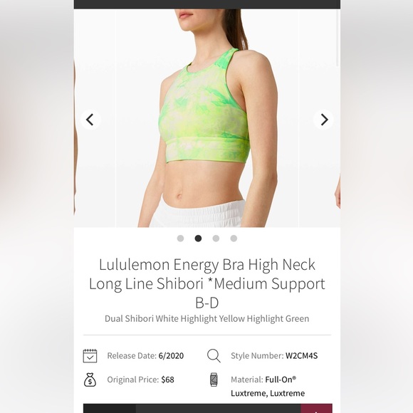EUC Lululemon Energy Bra High Neck Long Line - Picture 6 of 6